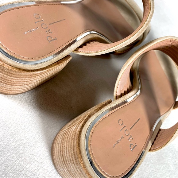 NEW Linea Paolo Women’s Ida Leather Heeled Slide Sandal Size 8M - Picture 10 of 14